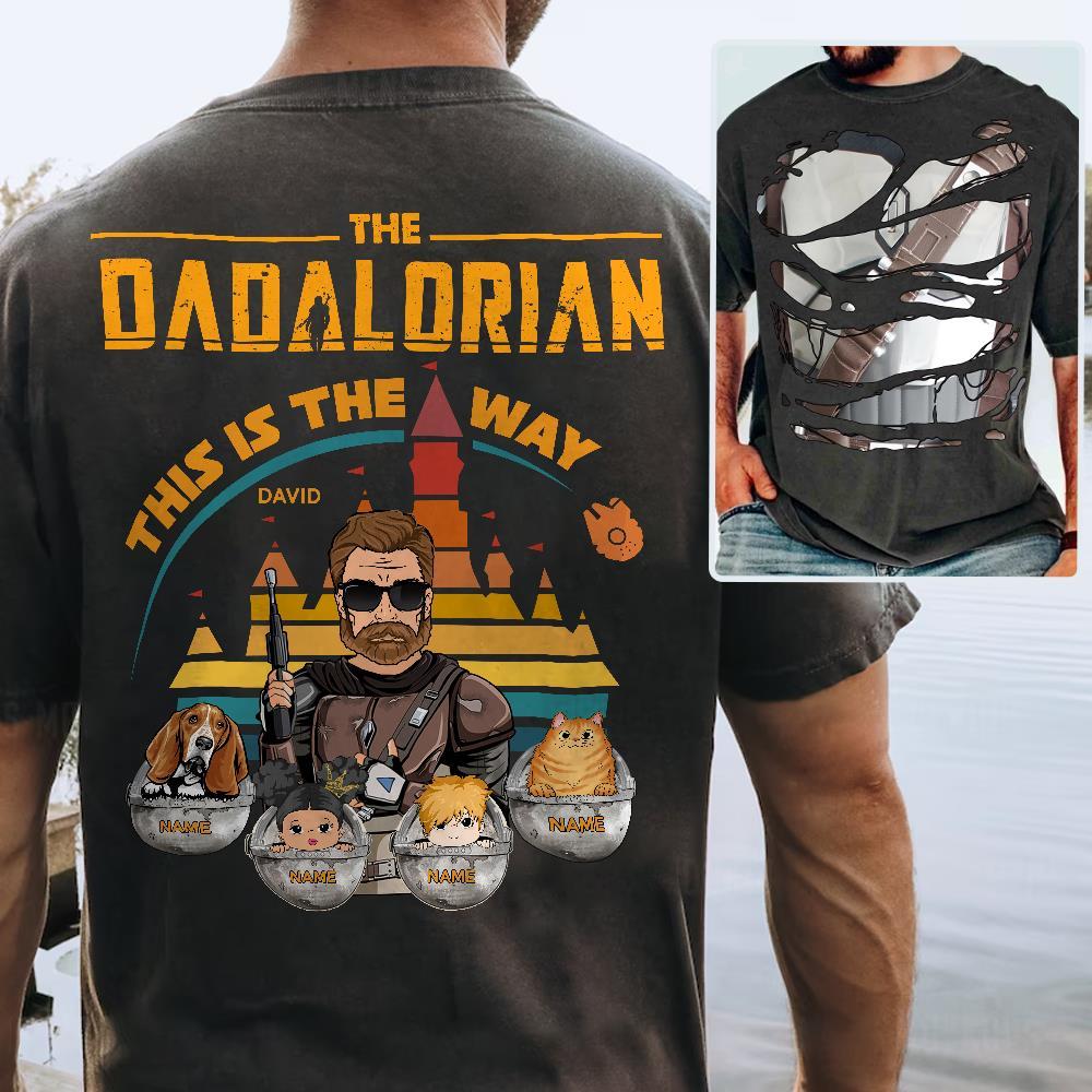 The Dadalorian This Is The Way - Personalized Shirt For Dad Custom Nickname With Kids Gift