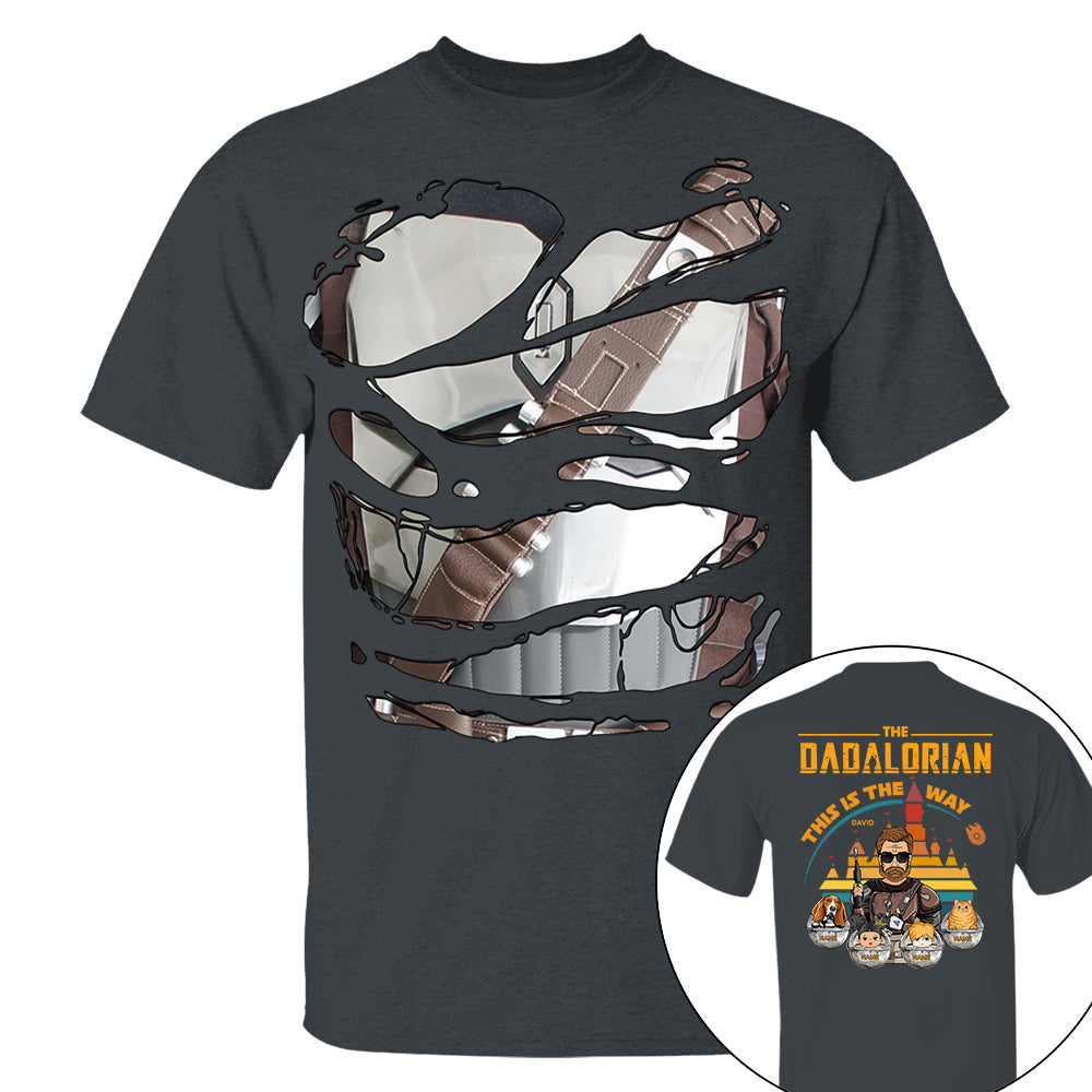 The Dadalorian This Is The Way - Personalized Shirt For Dad Custom Nickname With Kids Gift