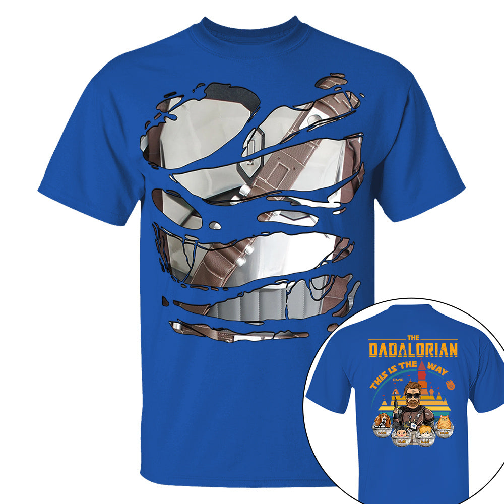 The Dadalorian This Is The Way - Personalized Shirt For Dad Custom Nickname With Kids Gift