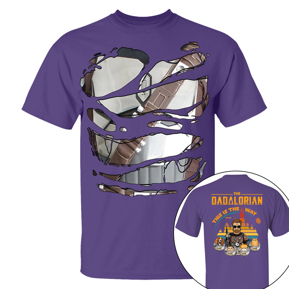 The Dadalorian This Is The Way - Personalized Shirt For Dad Custom Nickname With Kids Gift