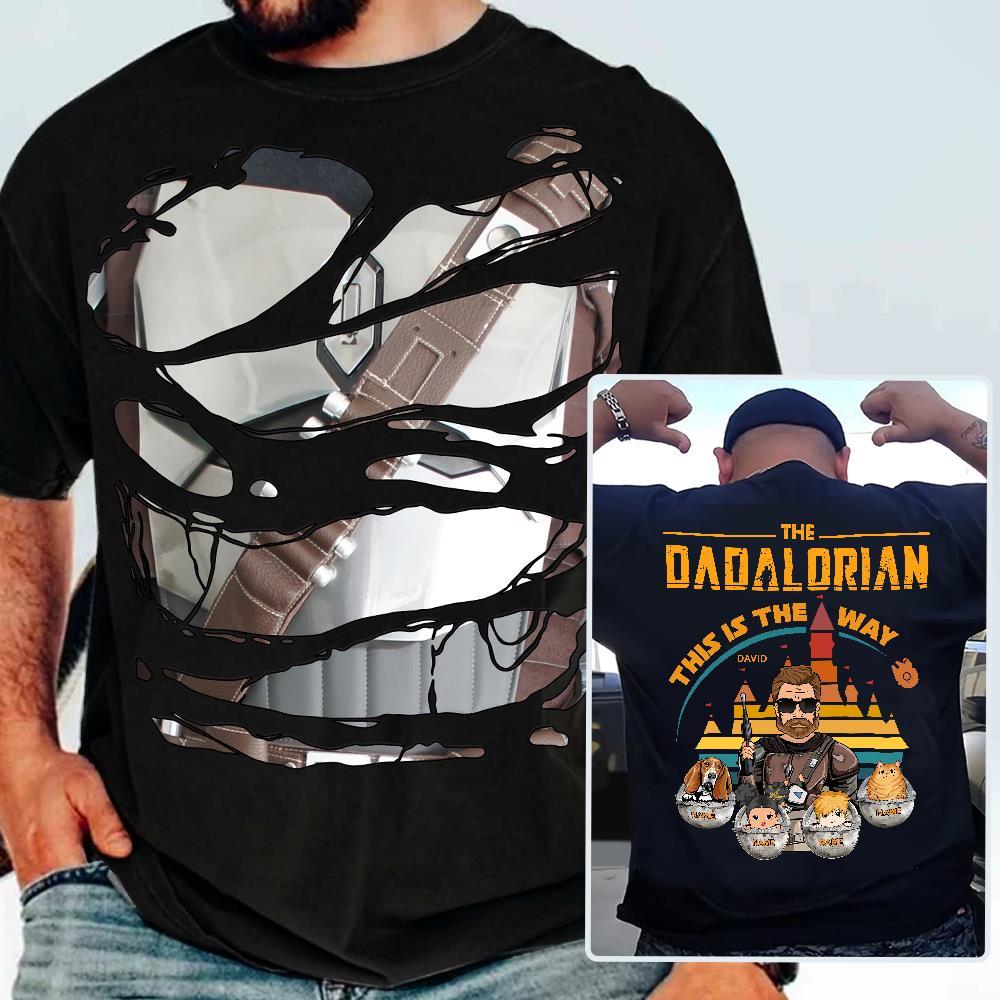 The Dadalorian This Is The Way - Personalized Shirt For Dad Custom Nickname With Kids Gift