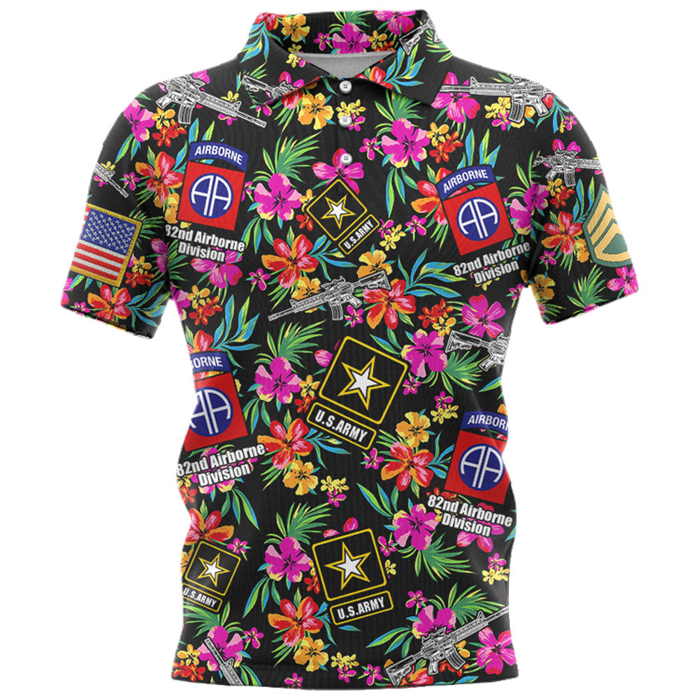 Tropical Flowers Men's Resort 3D All Over Print Shirt Man Hawaiian Vacation Beach Pique Shirt H2511 Do99