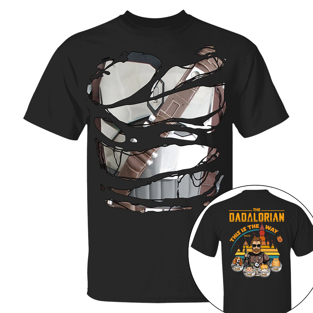 The Dadalorian This Is The Way - Personalized Shirt For Dad Custom Nickname With Kids Gift
