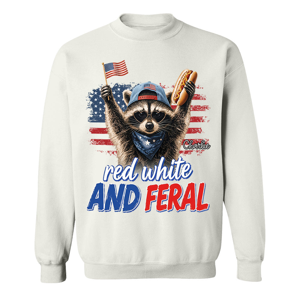 Red White And Patriotic Raccoon, Custom Photo Pet Dog Cat & Raccoon Shirt, Funny USA Animal For 250 Years Of Freedom, July 4th Gift MI209 VH01