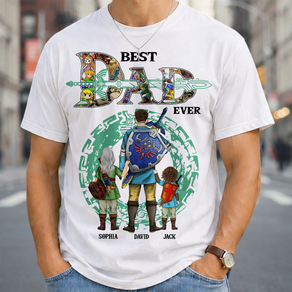 Best Dad Ever, Personalized The Legend Of Dad Shirt With Kids Name Custom, Gift For Dad, Gift For Grandpa, Best Gift For Father's Day MI209 Hv01