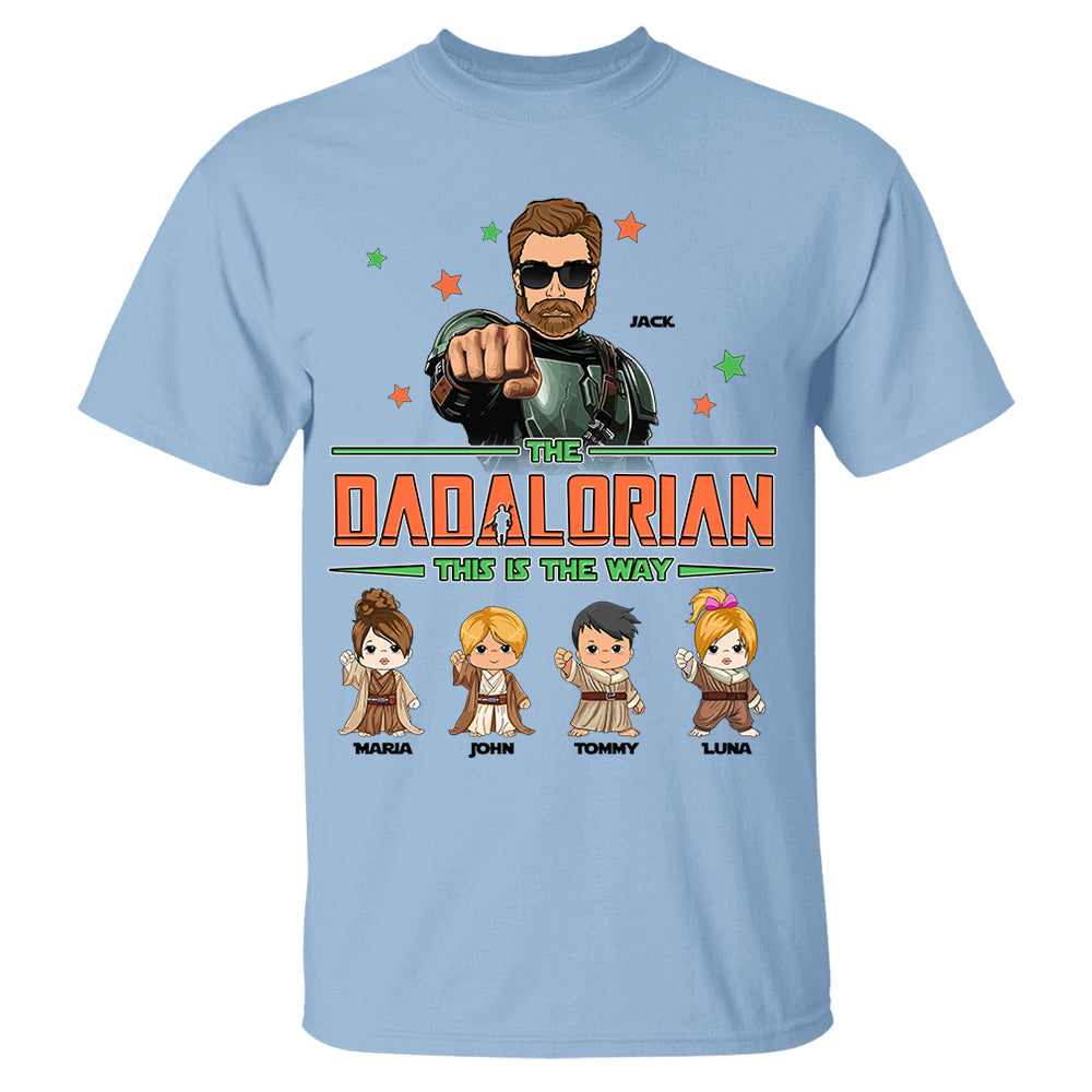 The Dadalorian Personalized Shirt - Daddy’s Team The Best Team Ever Custom Gift For Dad