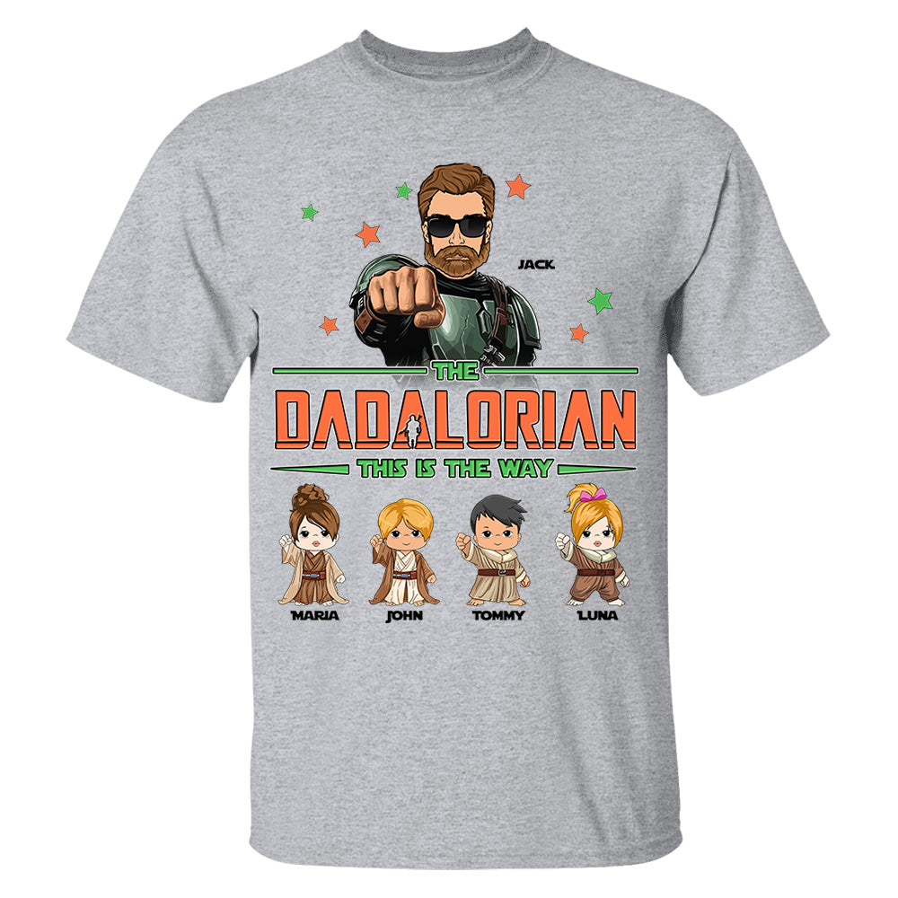 The Dadalorian Personalized Shirt - Daddy’s Team The Best Team Ever Custom Gift For Dad