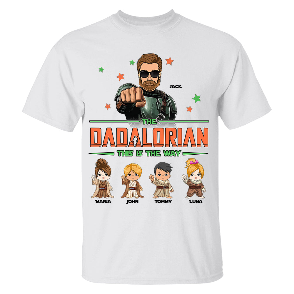 The Dadalorian Personalized Shirt - Daddy’s Team The Best Team Ever Custom Gift For Dad