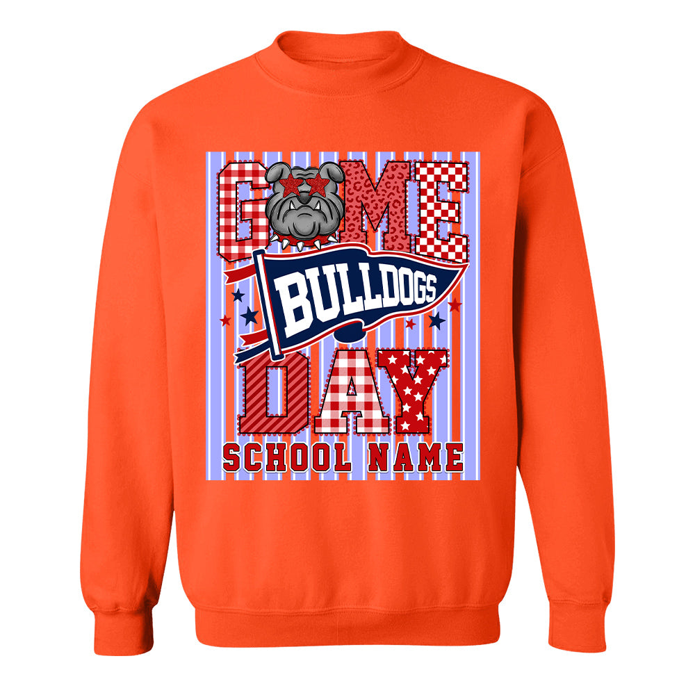 Custom School Name Mascot Striped, Back To Shool Shirt L0411 Hv01