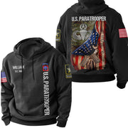 US Flag Pull Down Veteran Title Personalized All Over Print Shirt For Veteran H2511