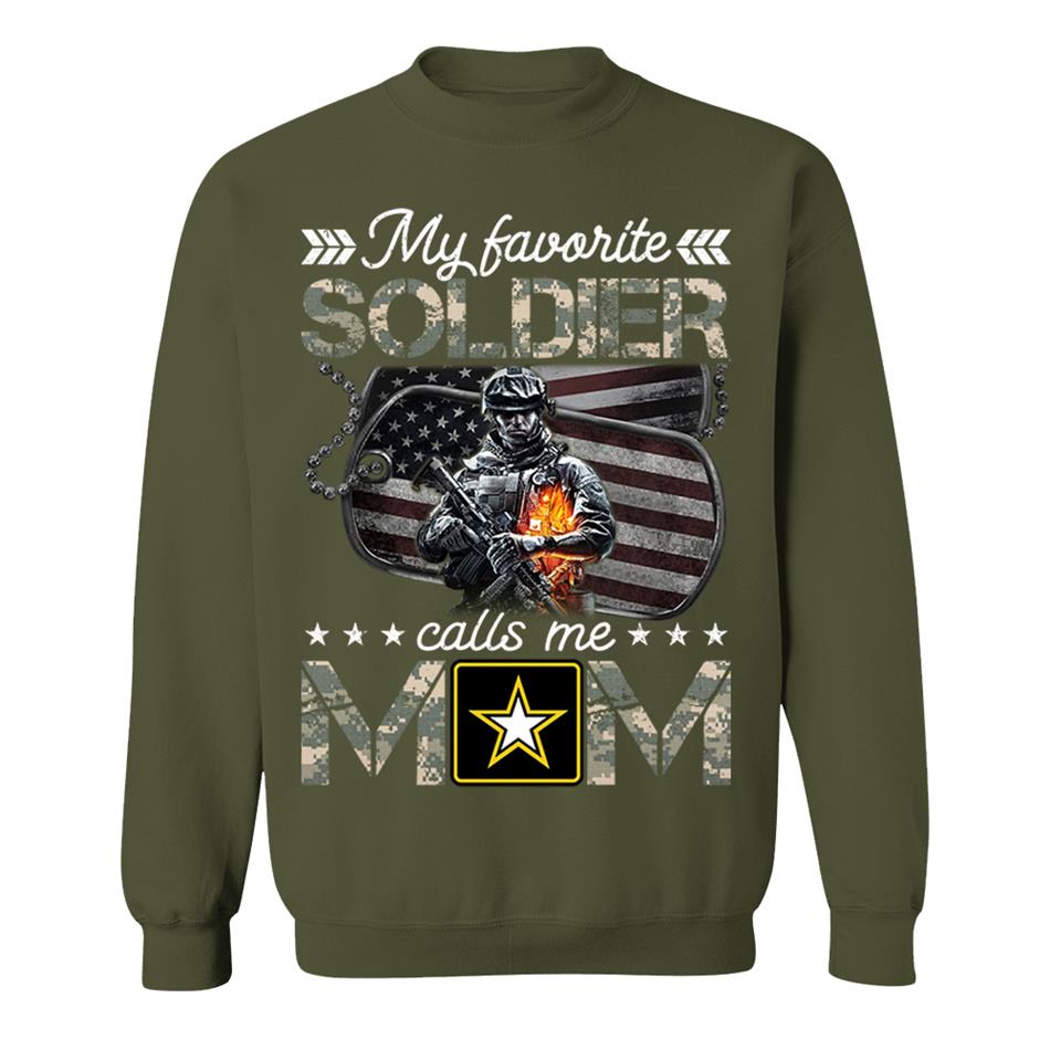 My Favorite Soldier Calls Me Mom Custom Shirt For Proud Army Mom Dad Shirt H2511 Trna