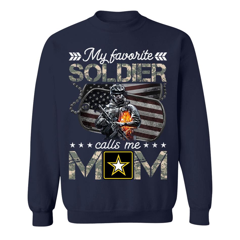My Favorite Soldier Calls Me Mom Custom Shirt For Proud Army Mom Dad Shirt H2511 Trna