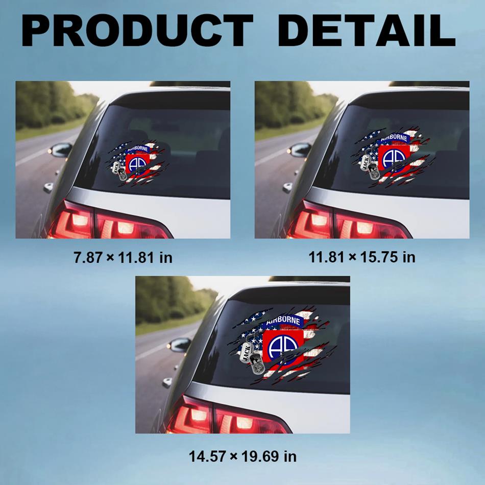 American Distressed Flag Custom Division All Branches Of Services Car Decal Gift For US Veteran H2511 Trna