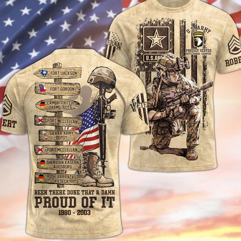 Been There Done That Proud Of It US Military World Tour Vr2 Custom All Over Print Shirt For US Veteran H2511 Trna