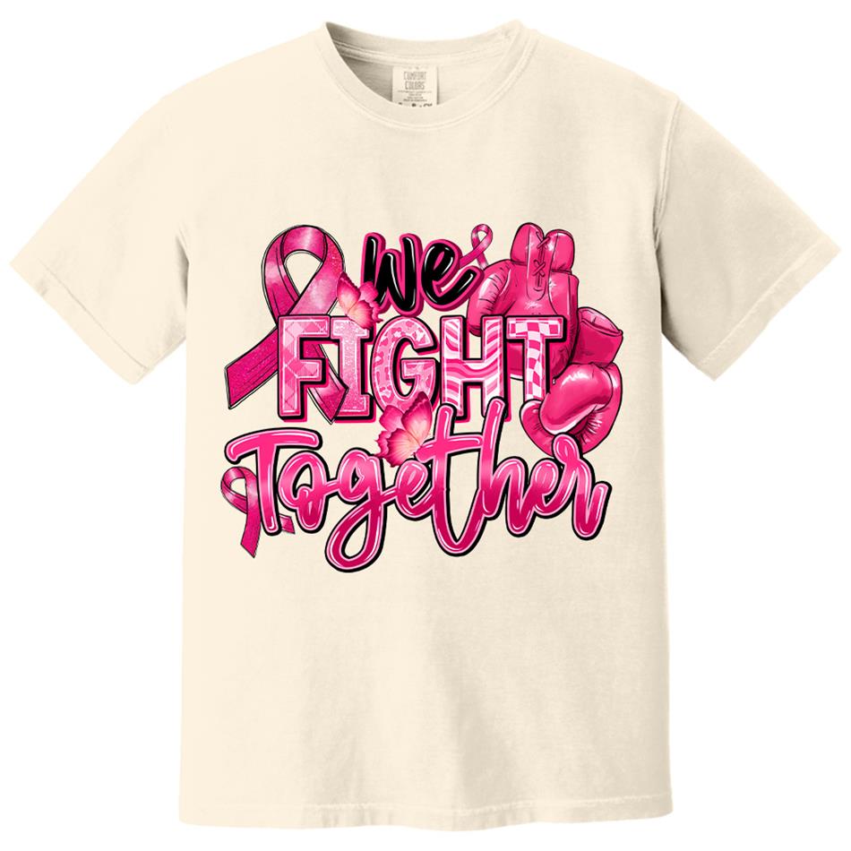 We Fight Together Breast Cancer Pink Ribbon Shirt H2511 Trna