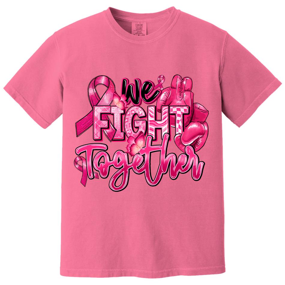 We Fight Together Breast Cancer Pink Ribbon Shirt H2511 Trna