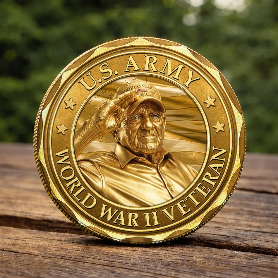 Custom Division Photo Veteran Challenge Coin Gift For Veteran Dad Grandpa Commemorative Coin Idea H2511 Trna