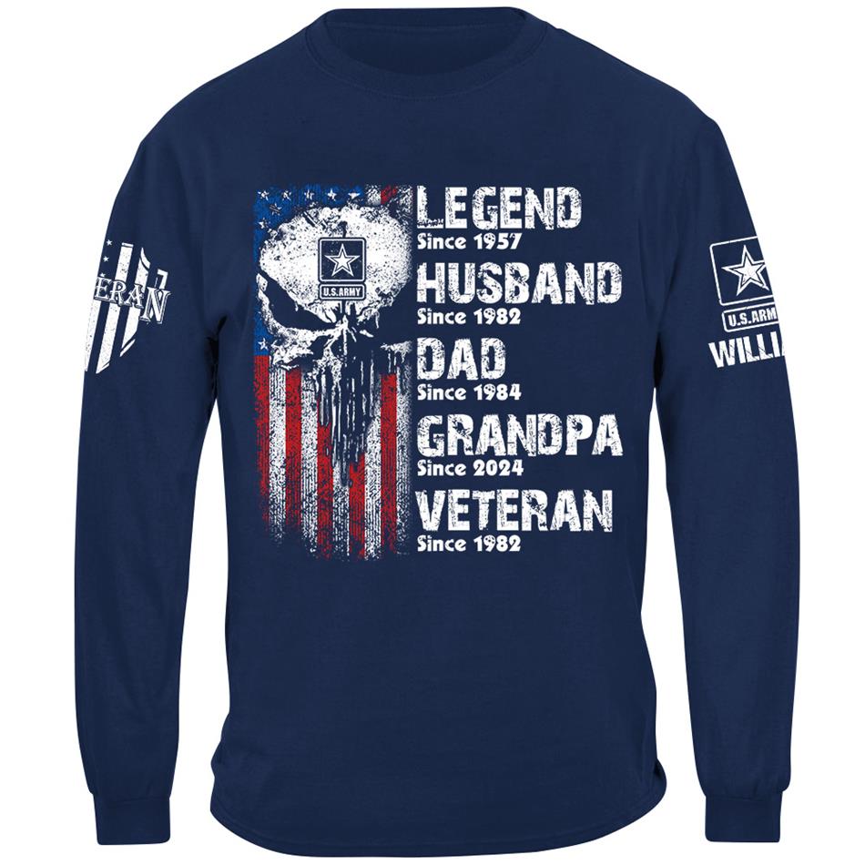 US Veteran Custom Shirt Legend Husband Daddy Grandpa Veteran Personalized Gift For Veteran H2511 Trna