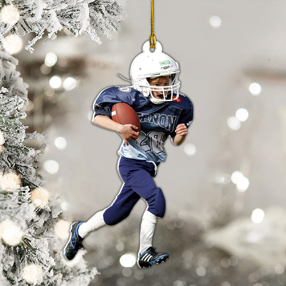 American Football Player Photo Personalized Ornament Gift For Football Player Football Lovers H2511