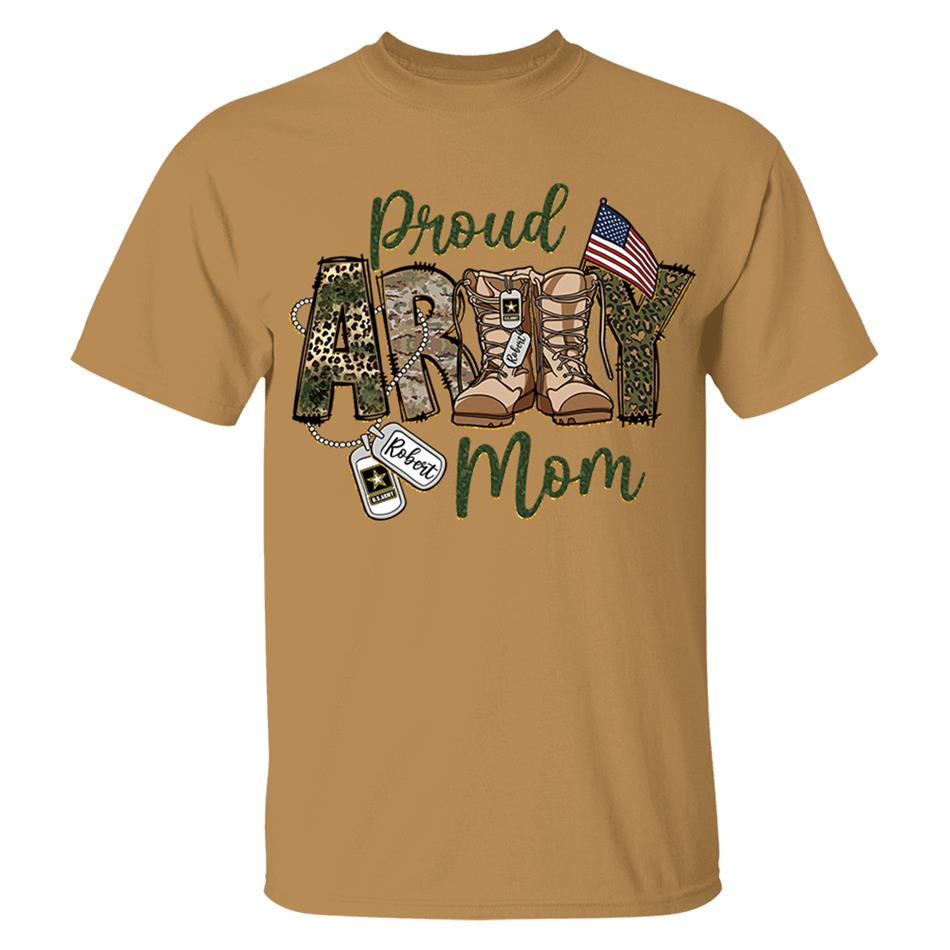 Proud Army Mom Sister Wife Grandma Military Combat Boots Custom Shirt For Military Family Member Military Training Graduation Day Shirt H2511 Trna