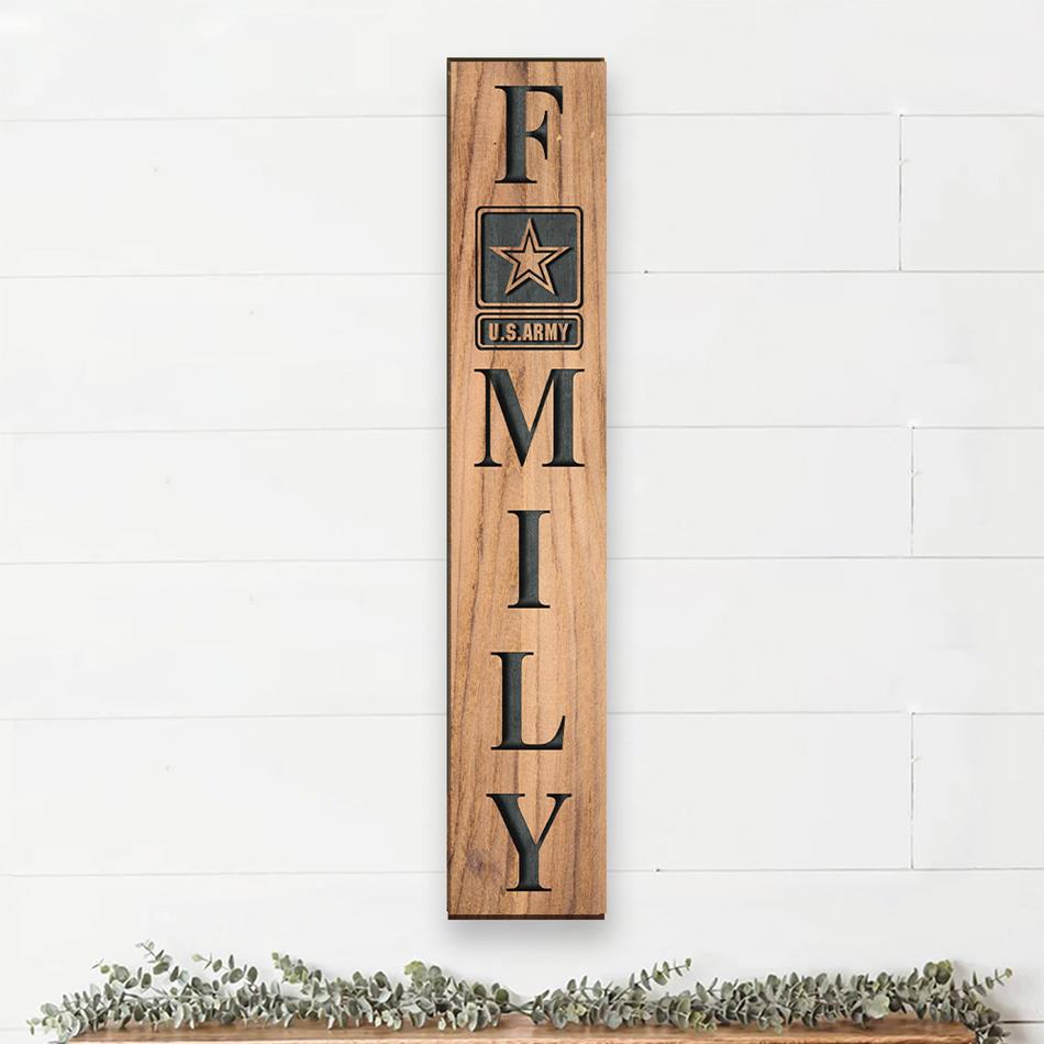 United States Army Military Branches Family Sign Custom Wooden Sign Home Decor For Military Families H2511 Trna