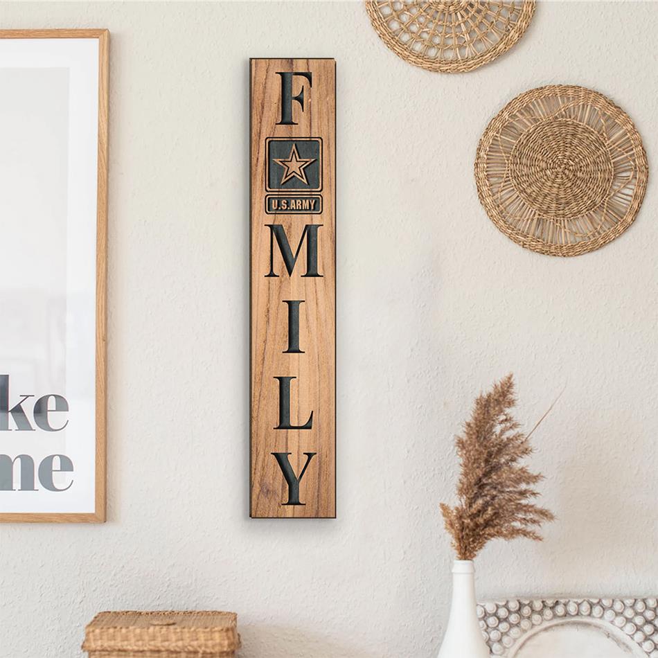 United States Army Military Branches Family Sign Custom Wooden Sign Home Decor For Military Families H2511 Trna