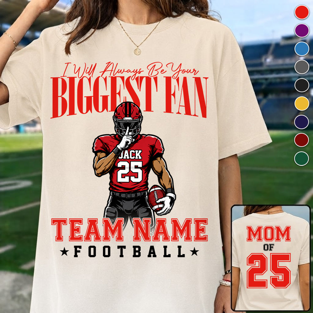 My Heart Is On That Filed Custom Football Mom Shirt L0411 VH01