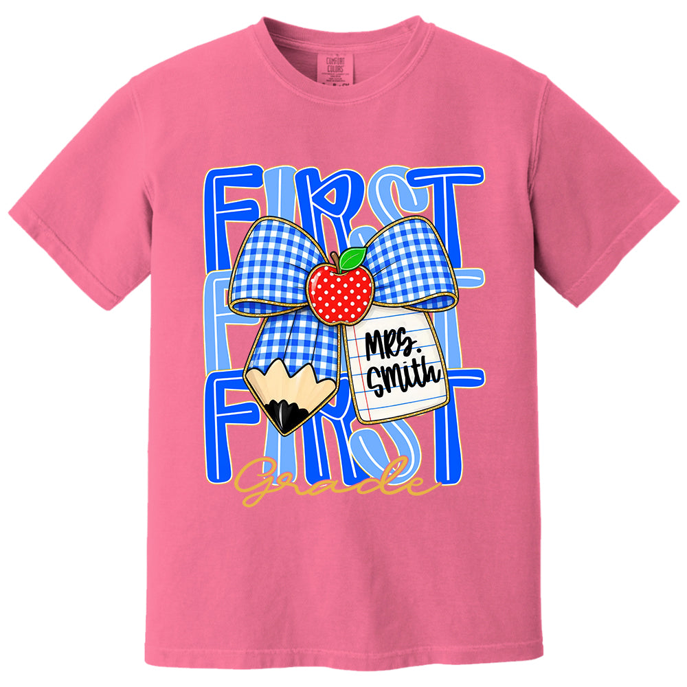 Custom Teacher Grade Shirt, Personalized Teacher Name Tee, Back To School Teacher Team Shirt T24