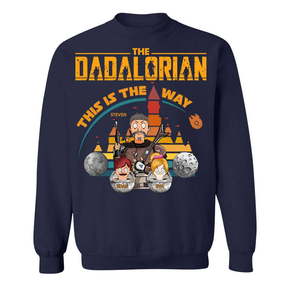 The Dadalorian This Is The Way - Personalized Shirt For Dad Custom Nickname With Kids Pt99