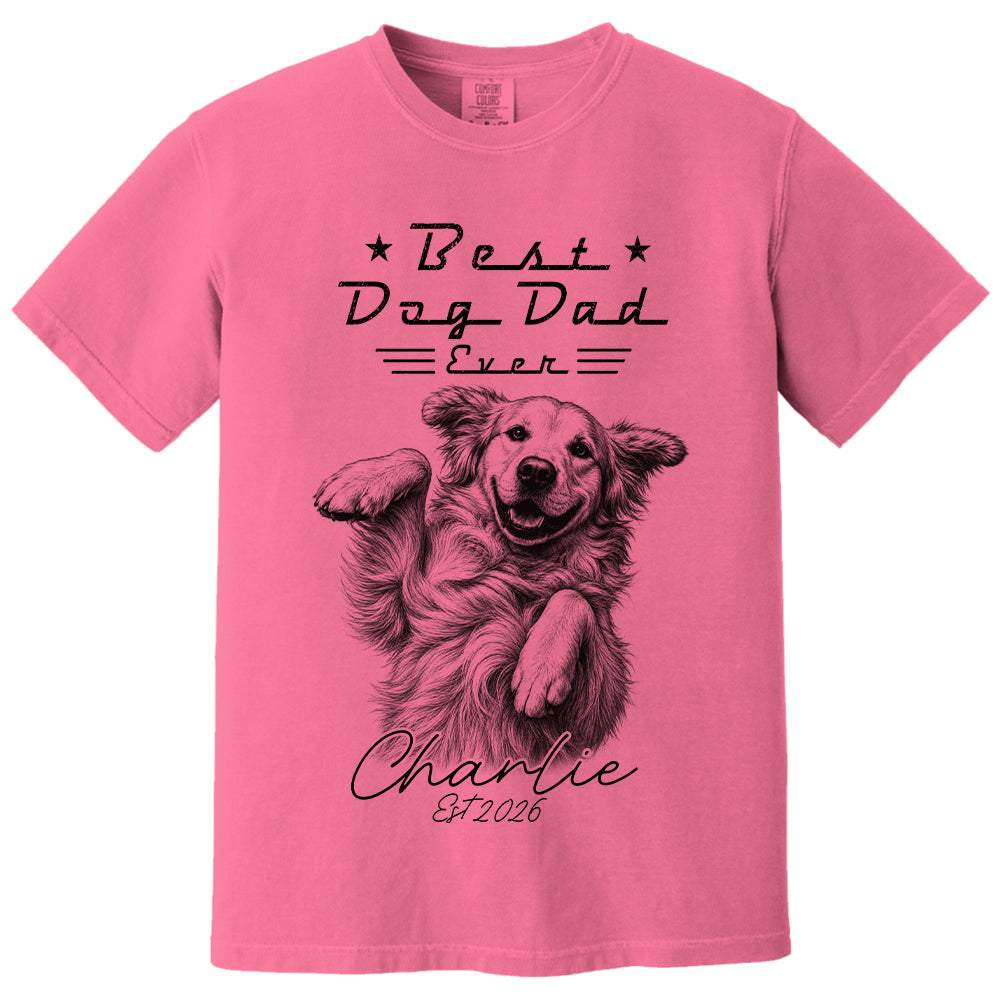 Best Dog Dad Ever, Personalized Dog Dad Shirt, Gift For Dog Lovers, Family Pet Lover Tee, Pet Lover Father's Day Gift T1807 T24