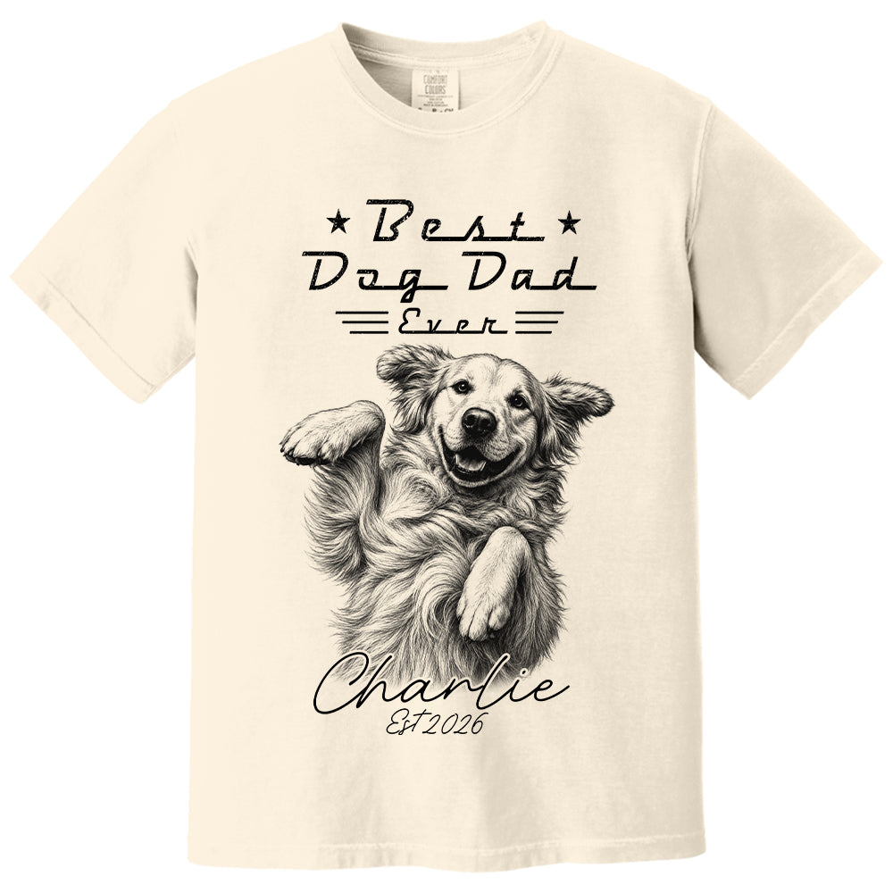 Best Dog Dad Ever, Personalized Dog Dad Shirt, Gift For Dog Lovers, Family Pet Lover Tee, Pet Lover Father's Day Gift T1807 T24
