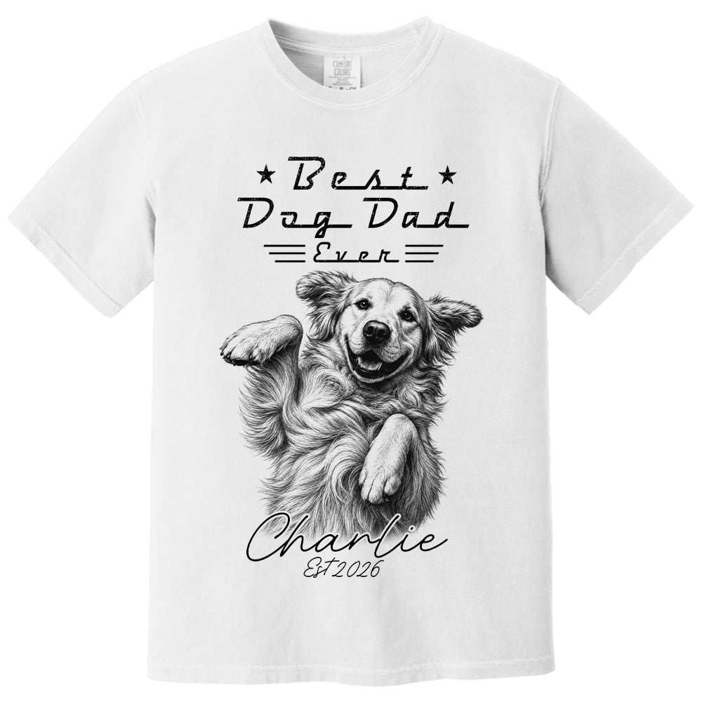 Best Dog Dad Ever, Personalized Dog Dad Shirt, Gift For Dog Lovers, Family Pet Lover Tee, Pet Lover Father's Day Gift T1807 T24