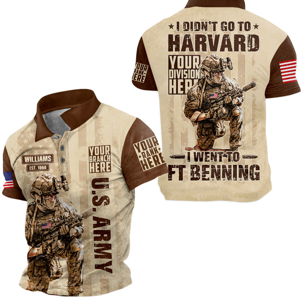 Vintage Shirt I Didn't Go To Harvard I Went To Military Base Personalized All Over Print Shirt For Veteran H2511