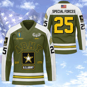Limited Hockey Jersey Custom For US Military Veteran Dad Grandpa H2511
