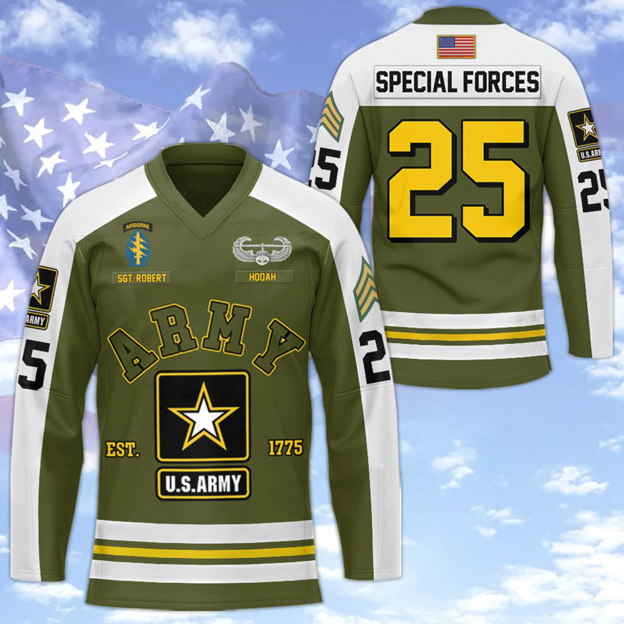 Limited Hockey Jersey Custom For US Military Veteran Dad Grandpa H2511 Trna