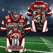 I Will Always Be Your Biggest Fan Vr2 Football Mom Personalized All Over Print Football Jersey For Football Mom Grandma Sport Family H2511