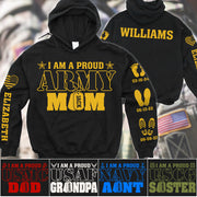 I Am A Proud Army Mom Custom Date Anniversary All Over Print Shirt Hoodie For US Military Mom Dad Family Gift H2511 Trna