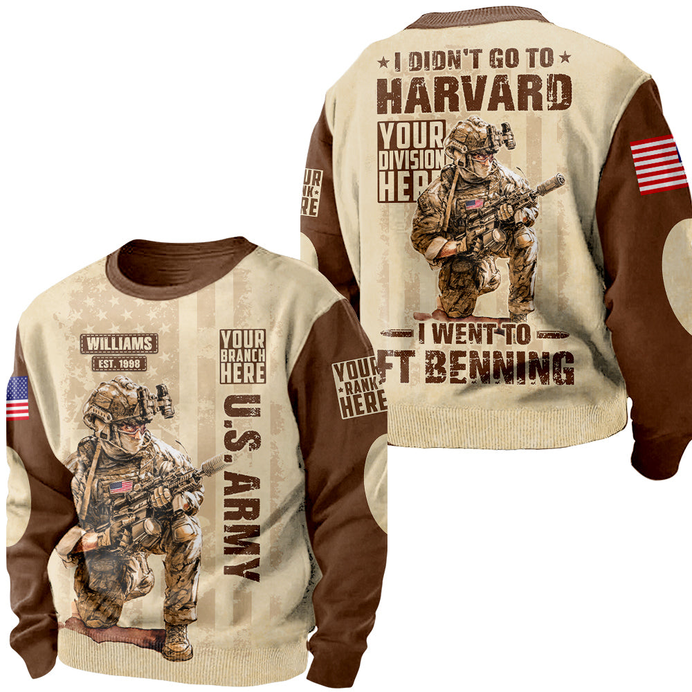 Vintage Shirt I Didn't Go To Harvard I Went To Military Base Personalized All Over Print Shirt For Veteran H2511