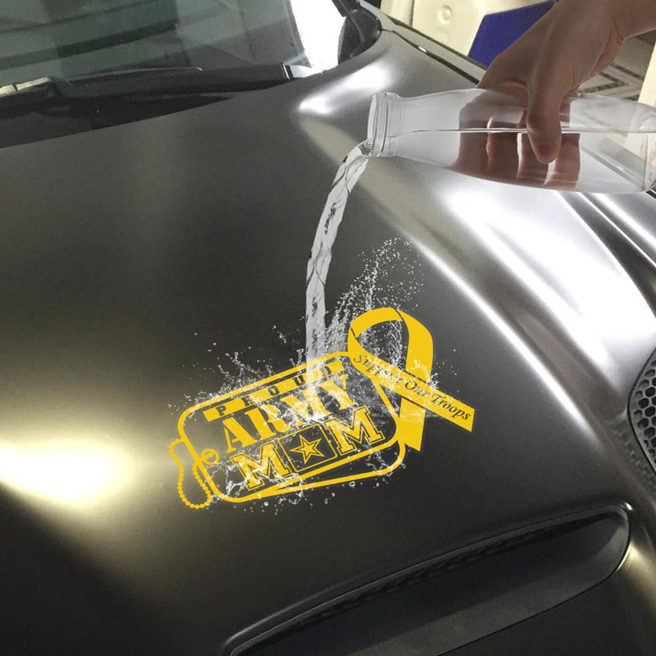 Proud Army Mom Dad Wife Support Our Troops Custom Car Decal Gift For Proud US Military Family Members Vehicle H2511 Trna