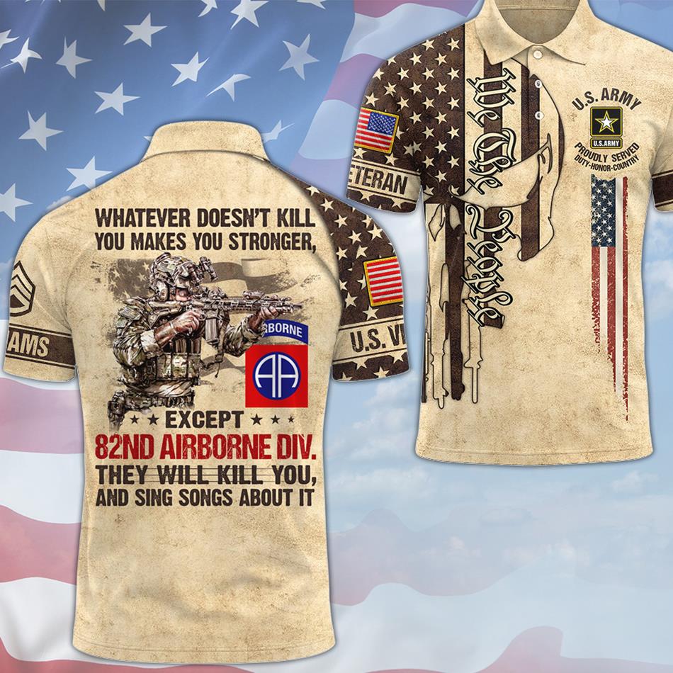 What Doesnt Kill You Makes You Stronger Except Veteran Vintage We The People Skull Custom  All Over Print Shirt For US Veteran USA Flag Shirt H2511 Trna