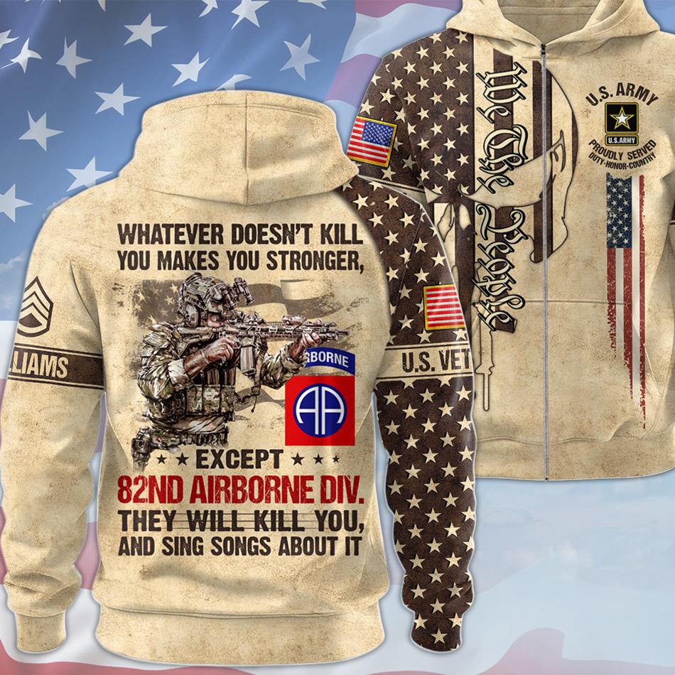 What Doesnt Kill You Makes You Stronger Except Veteran Vintage We The People Skull Custom  All Over Print Shirt For US Veteran USA Flag Shirt H2511 Trna