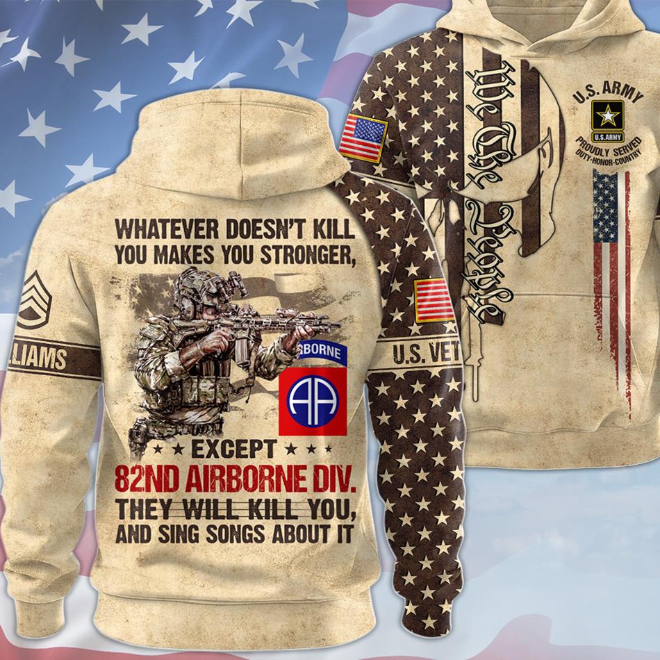 What Doesnt Kill You Makes You Stronger Except Veteran Vintage We The People Skull Custom  All Over Print Shirt For US Veteran USA Flag Shirt H2511 Trna