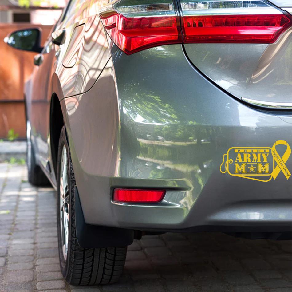 Proud Army Mom Dad Wife Support Our Troops Custom Car Decal Gift For Proud US Military Family Members Vehicle H2511 Trna
