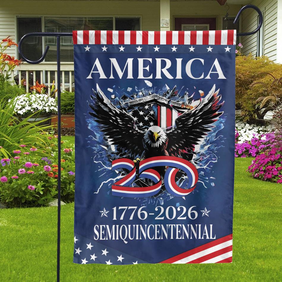 United States America 250th Of Freedom 1776-2026 250th Anniversary Semiquincentennial House Flag Vr2 H2511 Trna
