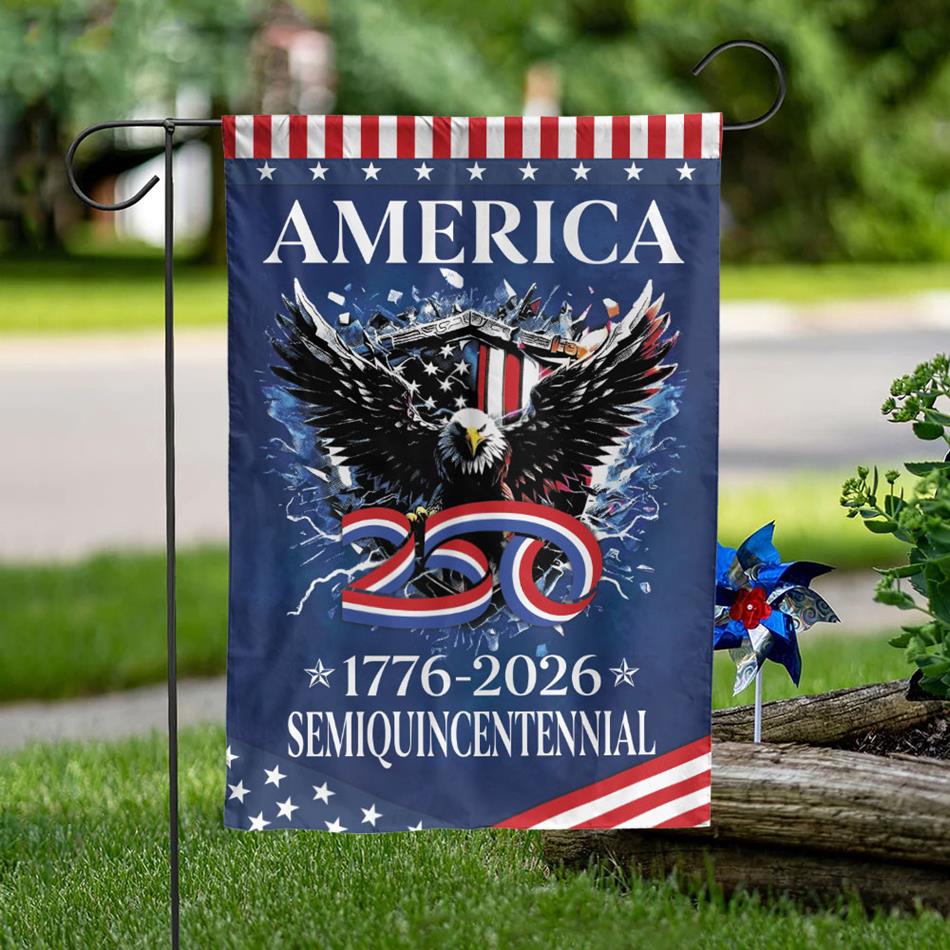 United States America 250th Of Freedom 1776-2026 250th Anniversary Semiquincentennial House Flag Vr2 H2511 Trna