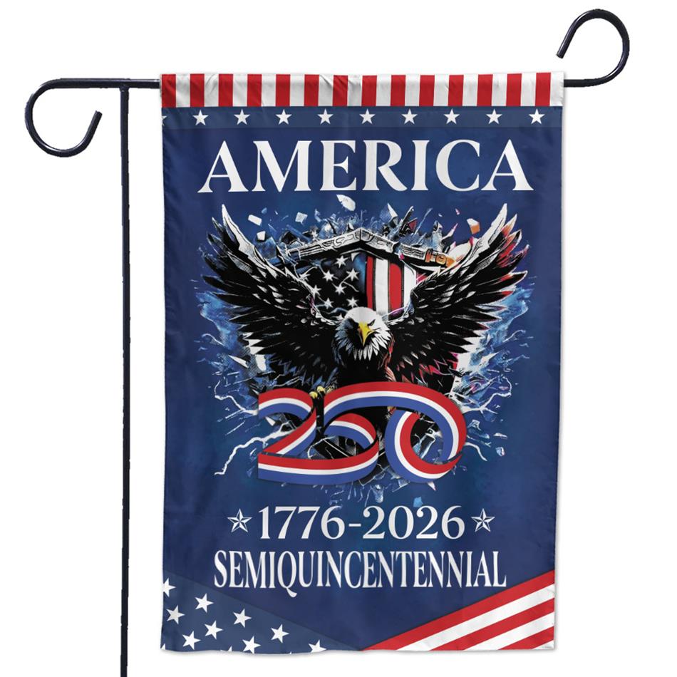 United States America 250th Of Freedom 1776-2026 250th Anniversary Semiquincentennial House Flag Vr2 H2511 Trna