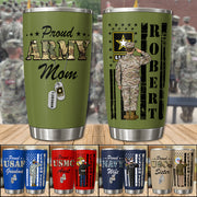 Proud Army Mom Dad Tumbler Custom Camouflage Tumbler For Proud Military Family Members H2511 Trna