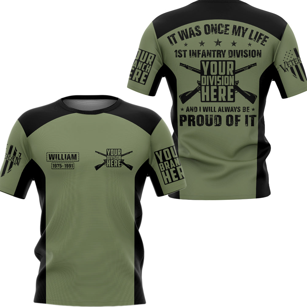 It Was Once My Life And I'll Always Be Proud Of It Personalized All Over Print Shirt   Shirt For Veteran H2511