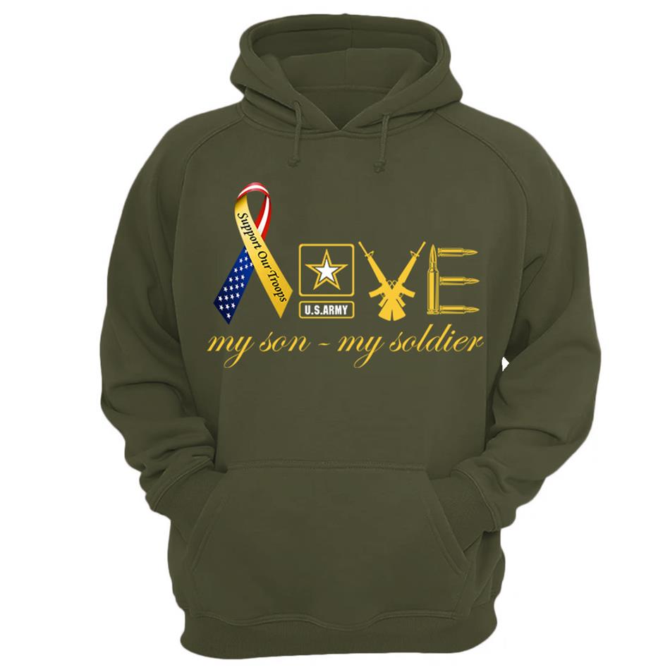 Love My Son My Soldier Support Our Troops Custom Shirt For Military Mom Wife Sister... Family Member Shirt H2511 Trna