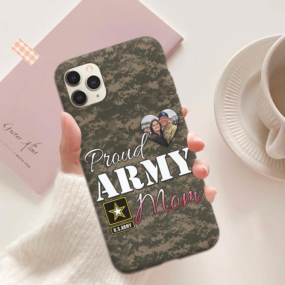 Proud Army Mom Sister Wife Grandma Custom Phone Case Gift For US Military Family Member Proud Phone Cases H2511 Trna